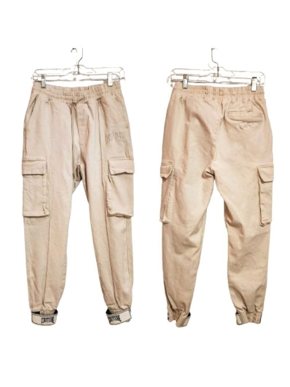 The Couture Club Beige Cargo Jogger Pants Medium